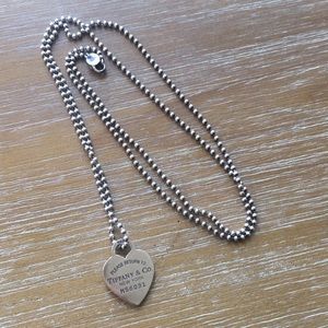 Long Return to Tiffany dog tag necklace